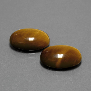 Pedras preciosas de tiger's eye marrom natural de  ct, corte oval, opaco