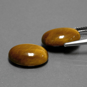 Pedras preciosas de tiger's eye marrom natural de  ct, corte oval, opaco