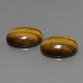 Pedras preciosas de tiger's eye marrom natural de  ct, corte oval, opaco