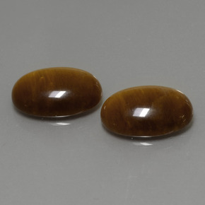 Pedras preciosas de tiger's eye marrom natural de  ct, corte oval, opaco