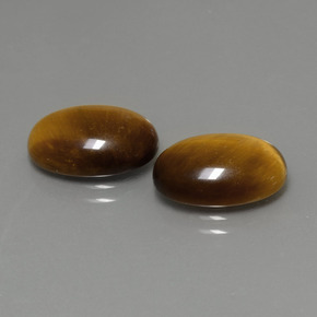 Pedras preciosas de tiger's eye marrom natural de  ct, corte oval, opaco