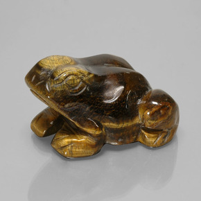 Tiger's eye marrom natural 284,94ct, forma extravagante, opaco
