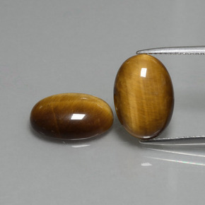 Pedras preciosas de tiger's eye marrom natural de 9,08 ct, corte oval, opaco