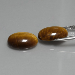 Pedras preciosas de tiger's eye marrom natural de 9,08 ct, corte oval, opaco