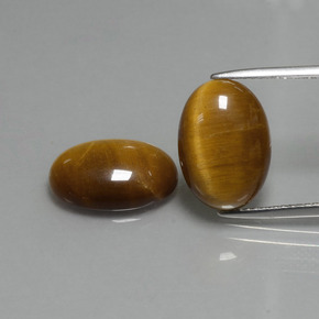 Pedras preciosas de tiger's eye marrom natural de 9,04 ct, corte oval, opaco