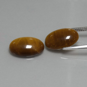 Pedras preciosas de tiger's eye marrom natural de 9,04 ct, corte oval, opaco