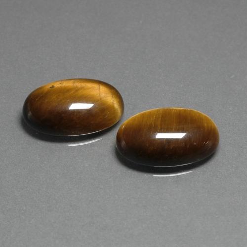 Pedras preciosas de tiger's eye marrom natural de 9,11 ct, corte oval, opaco