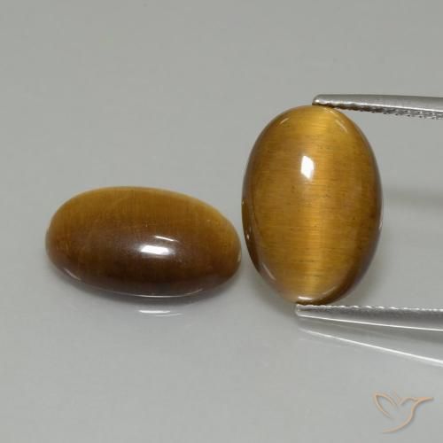 9.16ctw Natural Marrom Quente Olho de Tigre, oval, Opaco