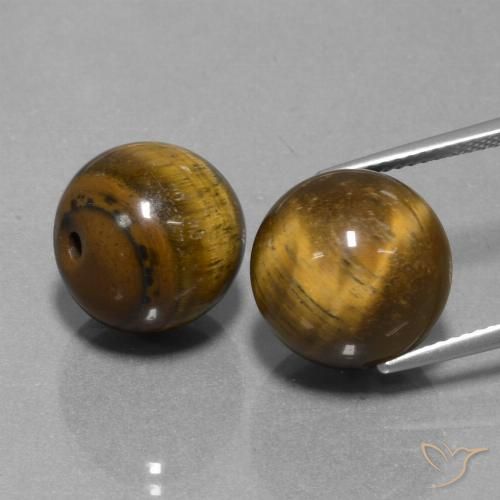 25,67 ct Esfera Perfurada Olho de Tigre, 11,6 mm Da Tailândia, Photo A