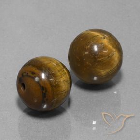 Pedras preciosas de Olho de Tigre Castanho médio natural de 25.67 ct, Esfera / Bola, Opaco