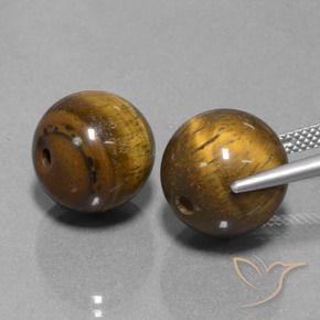 Pedras preciosas de Olho de Tigre Castanho médio natural de 25.67 ct, Esfera / Bola, Opaco