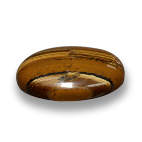 Tiger's eye marrom natural 33,59ct, corte oval, opaco