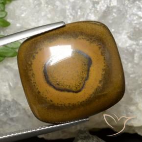Olho de Tigre Marrom dourado Natural 26.35ct, Almofada, Opaco