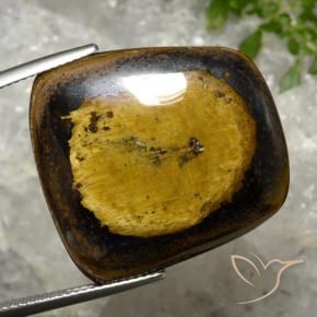 Olho de Tigre Marrom-amarelado Natural 43.20ct, Chique, Opaco