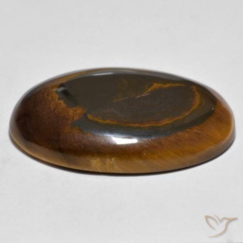 Olho de Tigre Castanho médio-escuro Natural 24.04ct, oval, Opaco