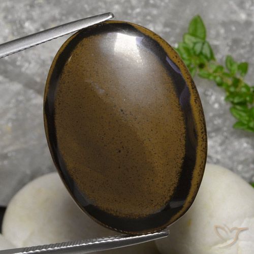 30.73ct Natural Hickory Brown Olho de Tigre, oval, Opaco