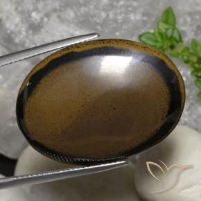 Olho de Tigre Hickory Brown Natural 30.73ct, oval, Opaco