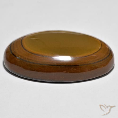 Olho de Tigre Castanho médio Natural 93.95ct, oval, Opaco