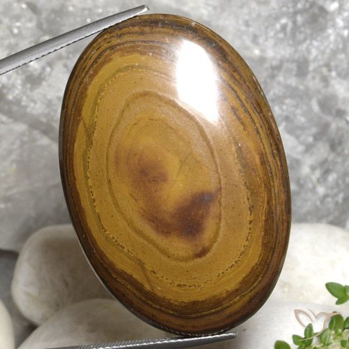 79.99ct Natural Castanho médio-escuro Olho de Tigre, oval, Opaco