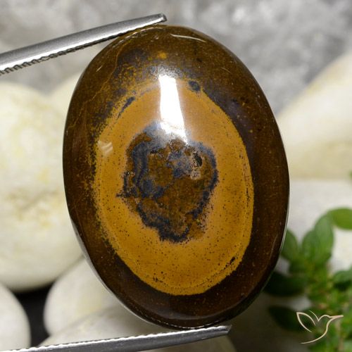 36.09ct Natural Marrom Quente Olho de Tigre, oval, Opaco