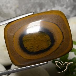 Olho de Tigre Marrom Natural 42.78ct, Almofada, Opaco