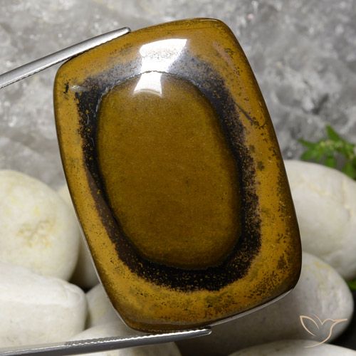 98.03ct Natural Marrom Quente Olho de Tigre, Almofada, Opaco