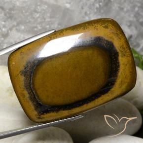 Olho de Tigre Marrom Quente Natural 98.03ct, Almofada, Opaco