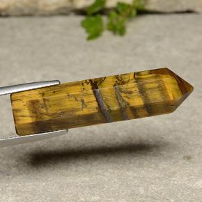 Tiger's eye marrom natural 24,29ct, forma extravagante, opaco