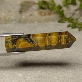 Tiger's eye marrom natural 23,84ct, forma extravagante, opaco