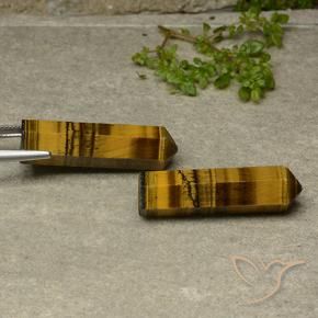 Pedras preciosas de Olho de Tigre Marrom-amarelado natural de 44.33 ct, Chique, Opaco