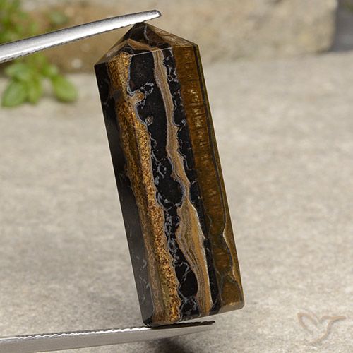 Olho de Tigre Marrom Quente Natural 32.91ct, Forma extravagante, Opaco