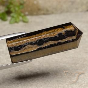 Olho de Tigre Marrom Quente Natural 32.91ct, Forma extravagante, Opaco