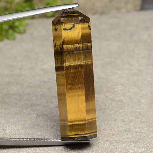 Tiger's eye marrom natural 24,72ct, forma extravagante, opaco