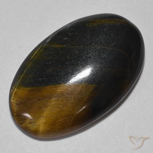 14.26ct Natural Dourado Marrom Olho de Tigre, oval, Opaco