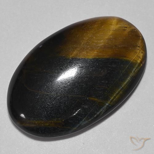 Olho de Tigre Dourado Marrom Natural 14.26ct, oval, Opaco