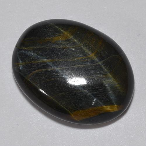 Tiger's eye multicolorido natural 11,75ct, corte oval, opaco