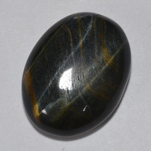 Tiger's eye multicolorido natural 11,75ct, corte oval, opaco