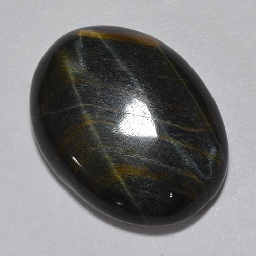 Tiger's eye multicolorido natural 11,75ct, corte oval, opaco