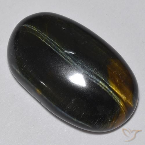 Olho de Tigre Dourado Marrom Natural 14.57ct, oval, Opaco
