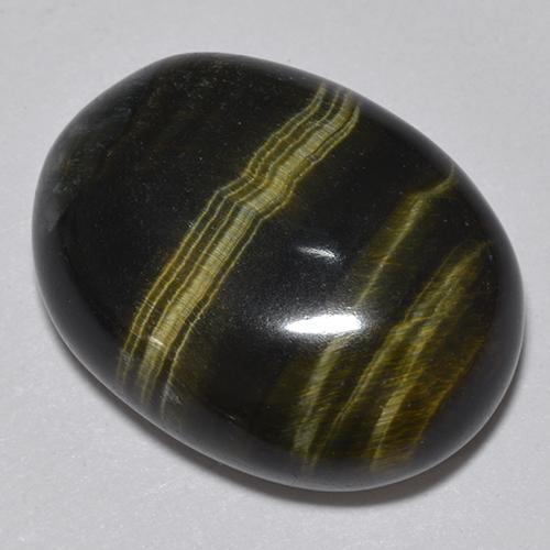 Tiger's eye multicolorido natural 19,06ct, corte oval, opaco