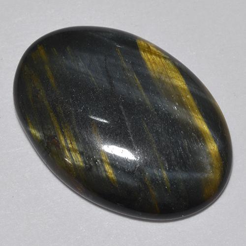 Tiger's eye multicolorido natural 9,44ct, corte oval, opaco