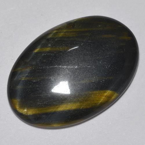 Tiger's eye multicolorido natural 9,44ct, corte oval, opaco