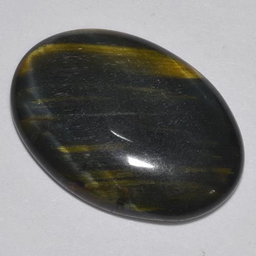Tiger's eye multicolorido natural 9,44ct, corte oval, opaco