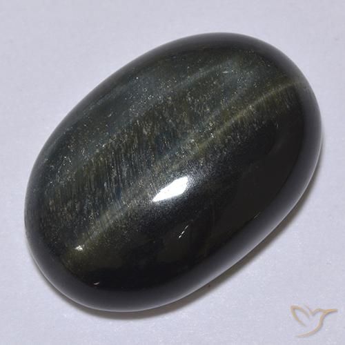 Olho de Tigre Dourado Marrom Natural 20.77ct, oval, Opaco