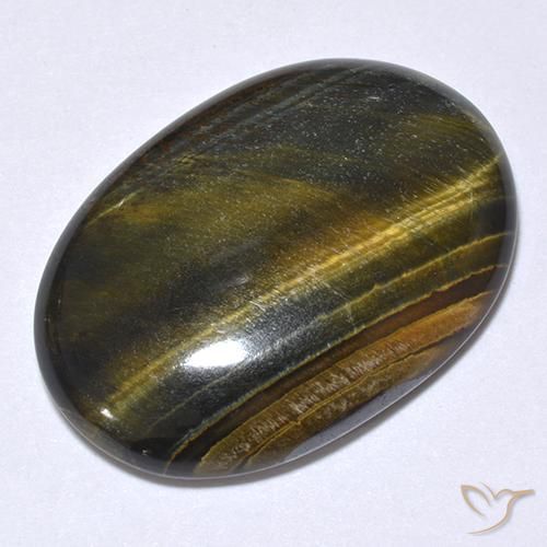 19.75ct Natural Dourado Marrom Olho de Tigre, oval, Opaco