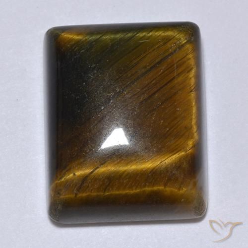 18.03ct Natural Dourado Marrom Olho de Tigre, baguete, Opaco