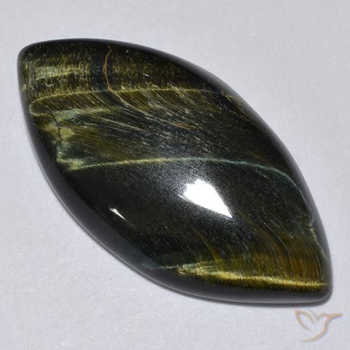 14.20ct Natural Dourado Marrom Olho de Tigre, Marquesa, Opaco