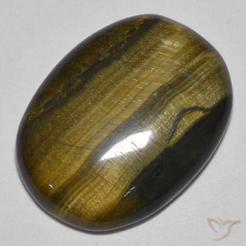 22.23ct Natural Dourado Marrom Olho de Tigre, oval, Opaco