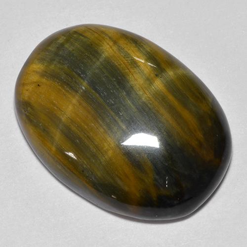 Tiger's eye multicolorido natural 24,37ct, corte oval, opaco