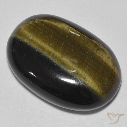 Olho de Tigre Dourado Marrom Natural 19.25ct, oval, Opaco